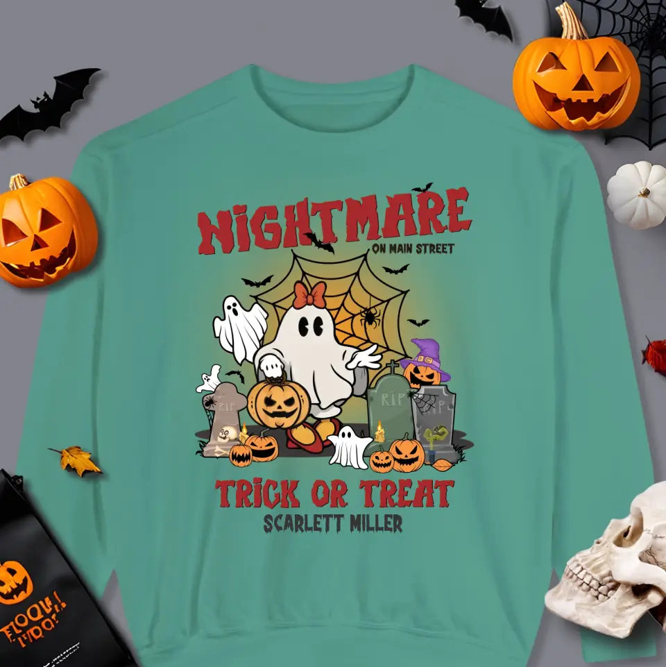 Nightmare On Main Street - Custom Name - Personalized Gifts For Mom - Sweater