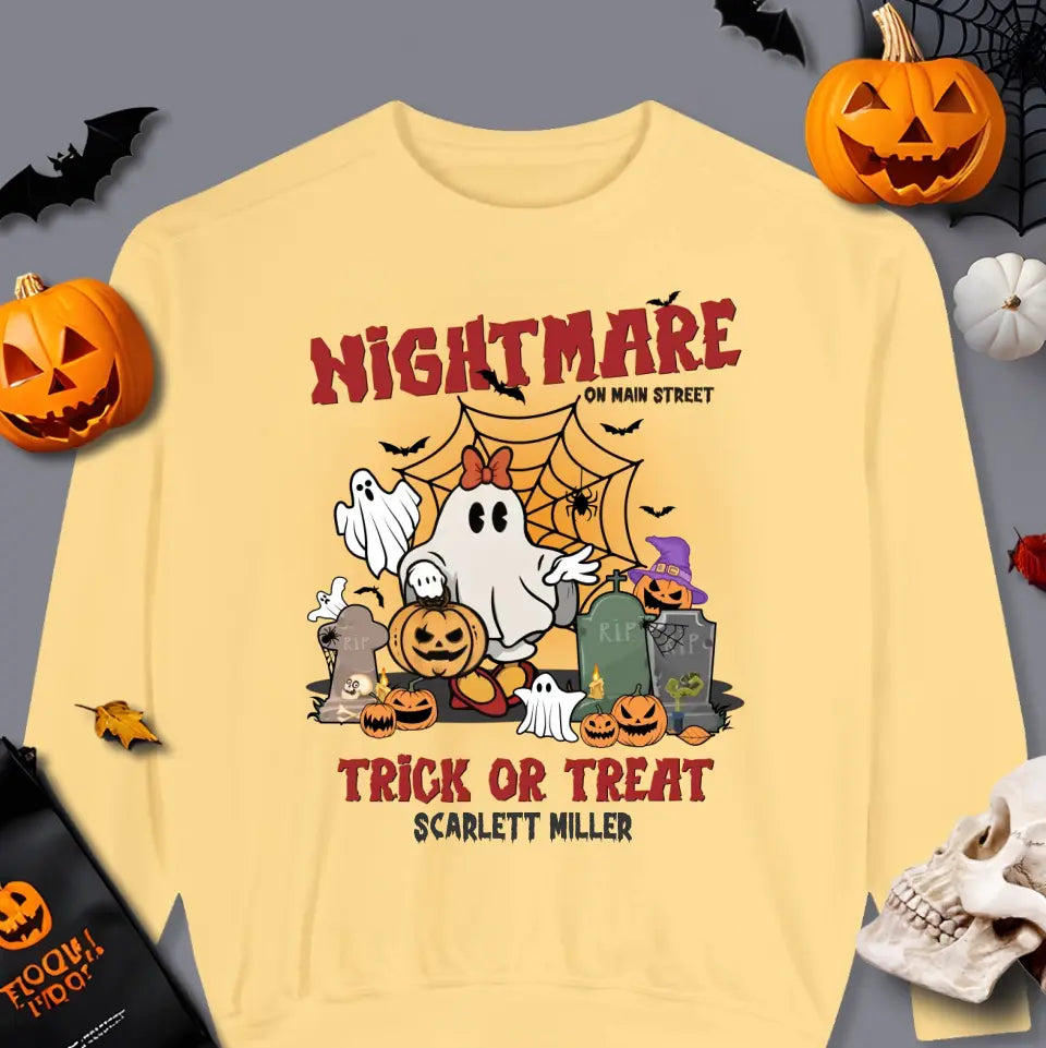 Nightmare On Main Street - Custom Name - Personalized Gifts For Mom - Sweater