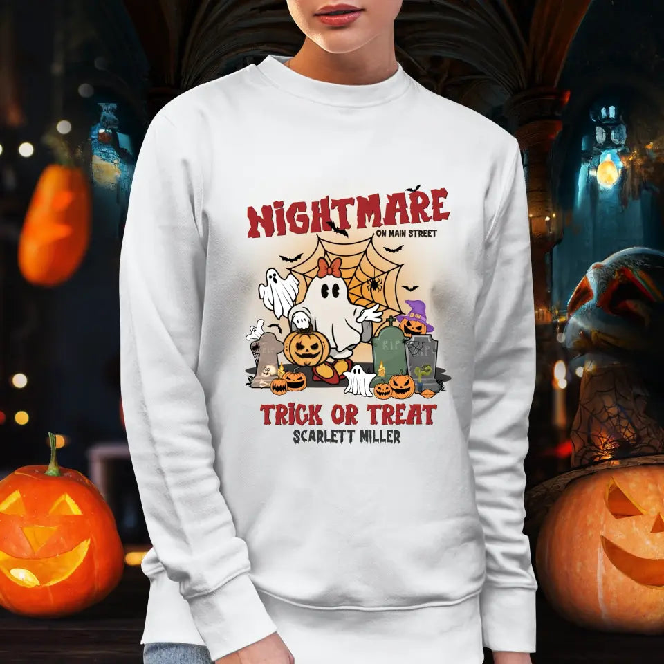 Nightmare On Main Street - Custom Name - Personalized Gifts For Mom - Sweater