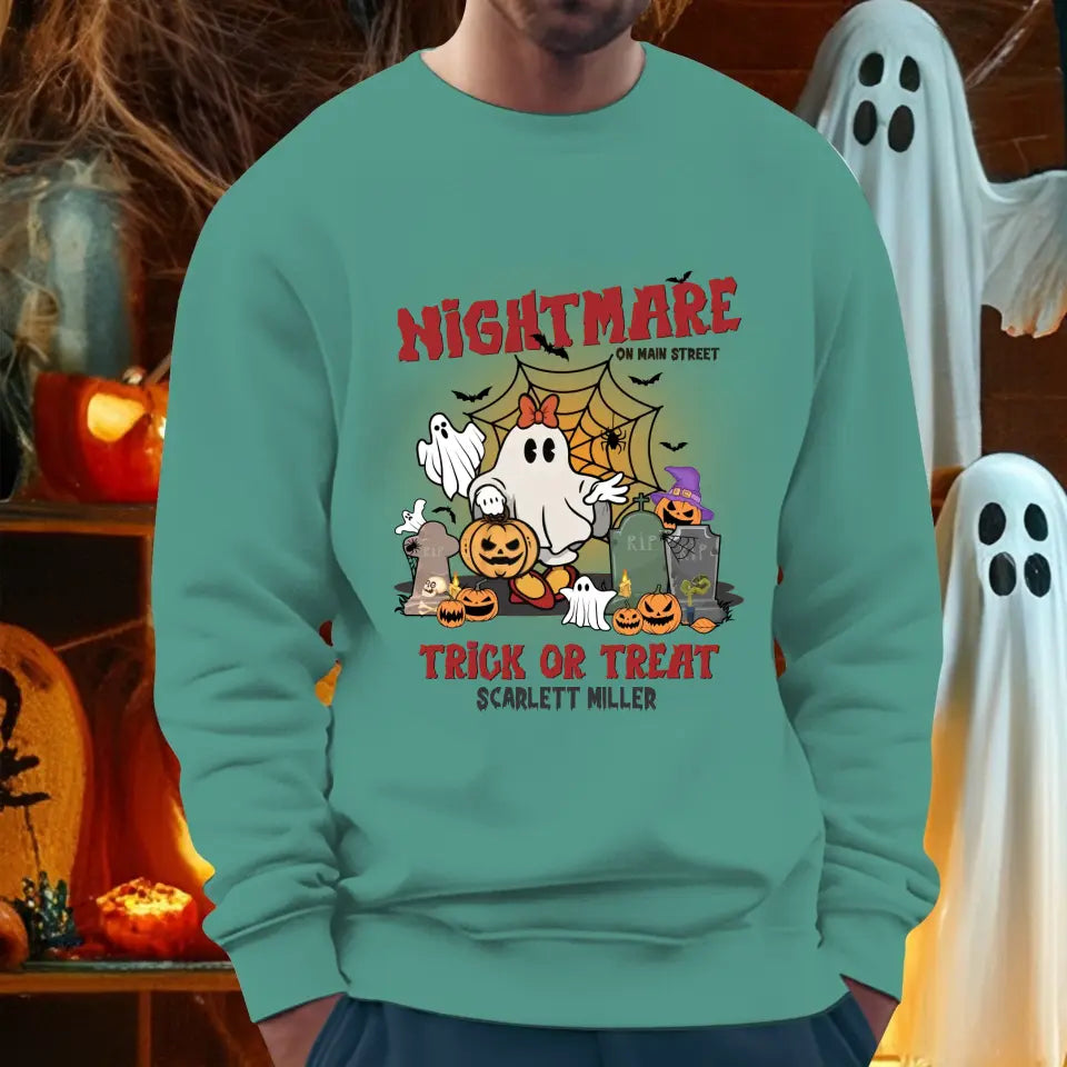 Nightmare On Main Street - Custom Name - Personalized Gifts For Mom - Sweater