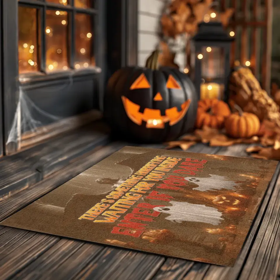 Enter If You Dare - Custom Ghost - Personalized Gifts For Family - Doormat