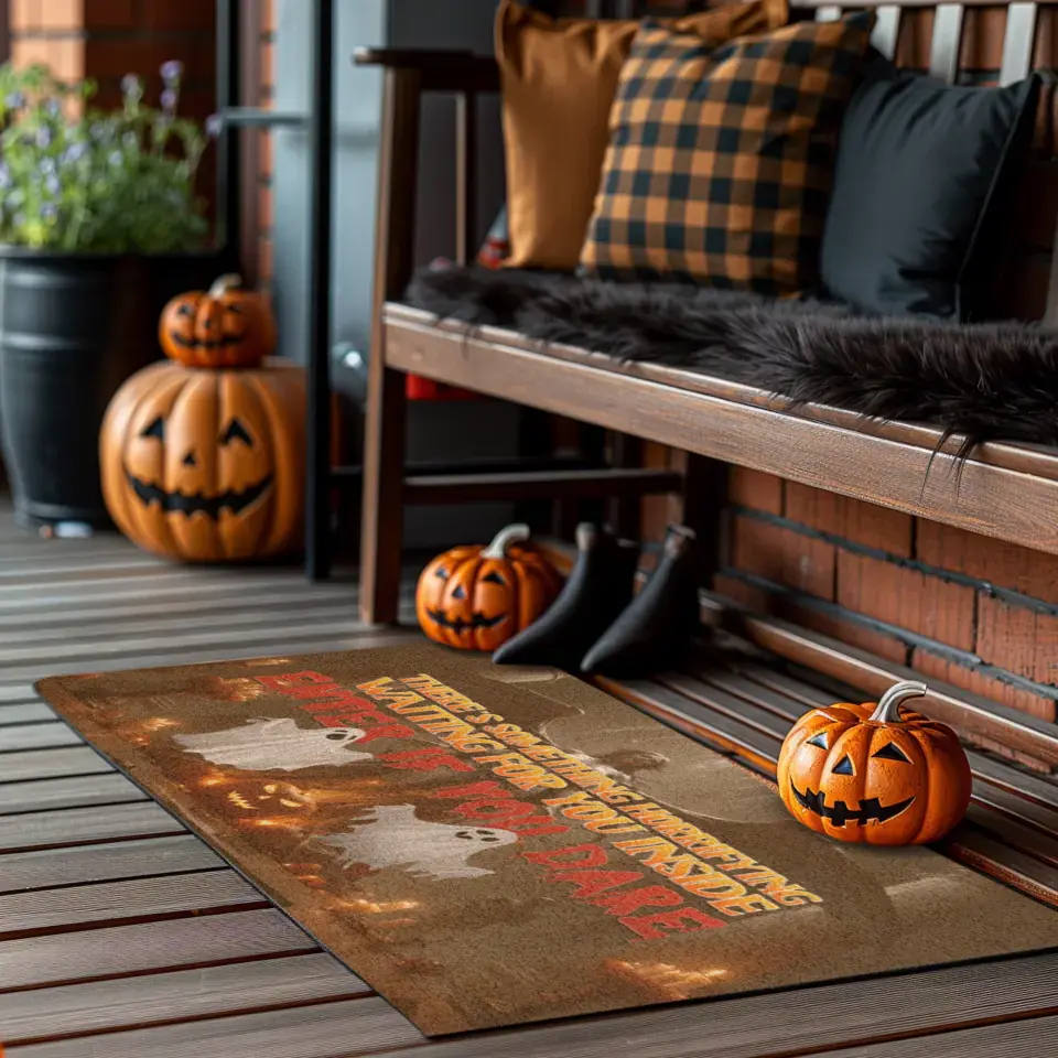 Enter If You Dare - Custom Ghost - Personalized Gifts For Family - Doormat