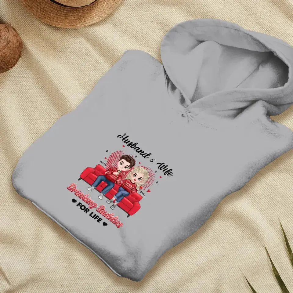 Drinking Buddies For Life - Personalized Gifts for Couples - Unisex Hoodie