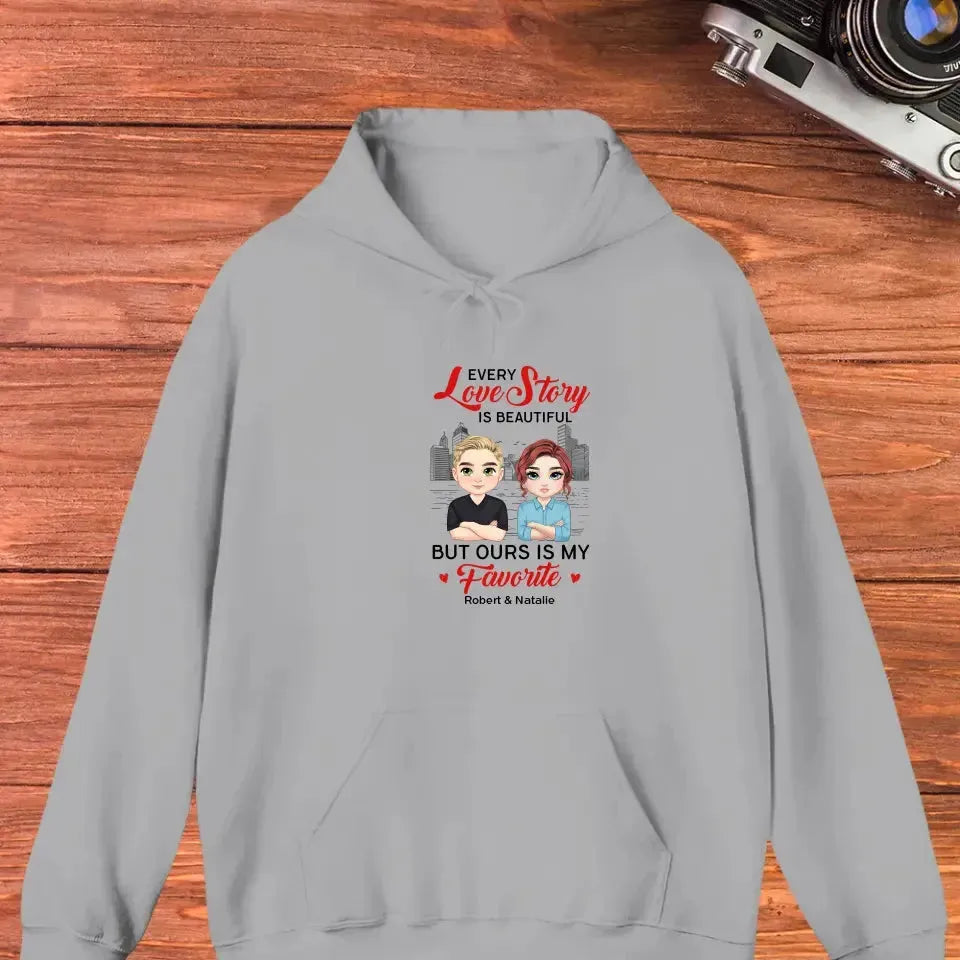 Every Love Story Is Beautiful - Personalized Gifts for Couples - Unisex Hoodie