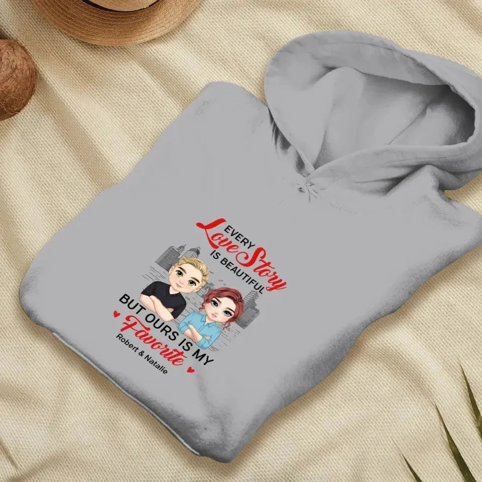 Every Love Story Is Beautiful - Personalized Gifts for Couples - Unisex Hoodie