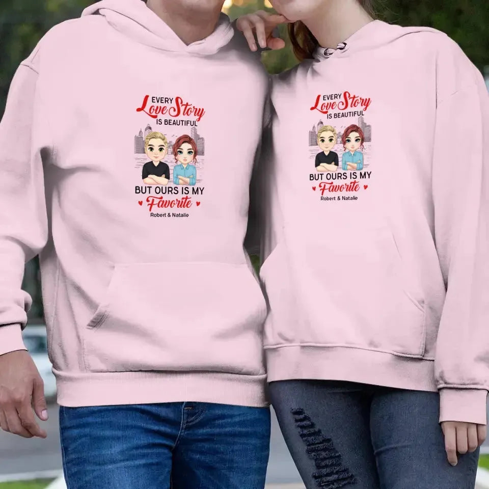 Every Love Story Is Beautiful - Personalized Gifts for Couples - Unisex Hoodie