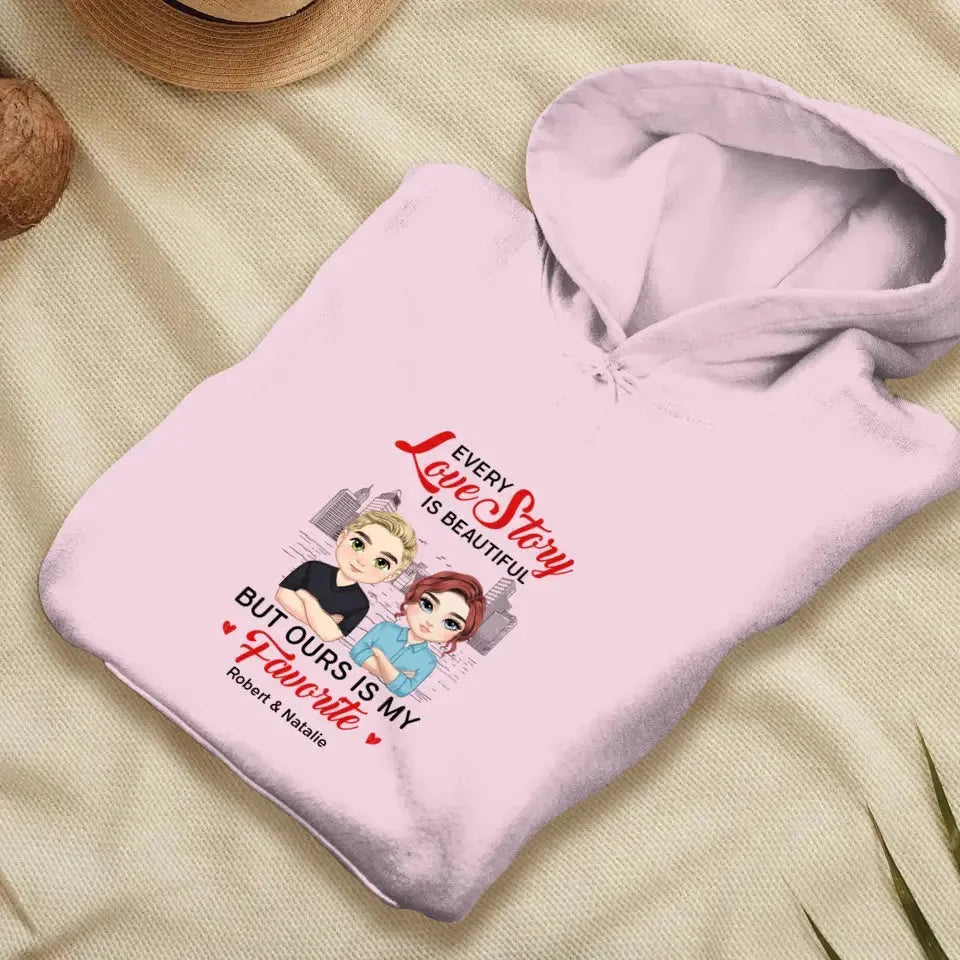 Every Love Story Is Beautiful - Personalized Gifts for Couples - Unisex Hoodie