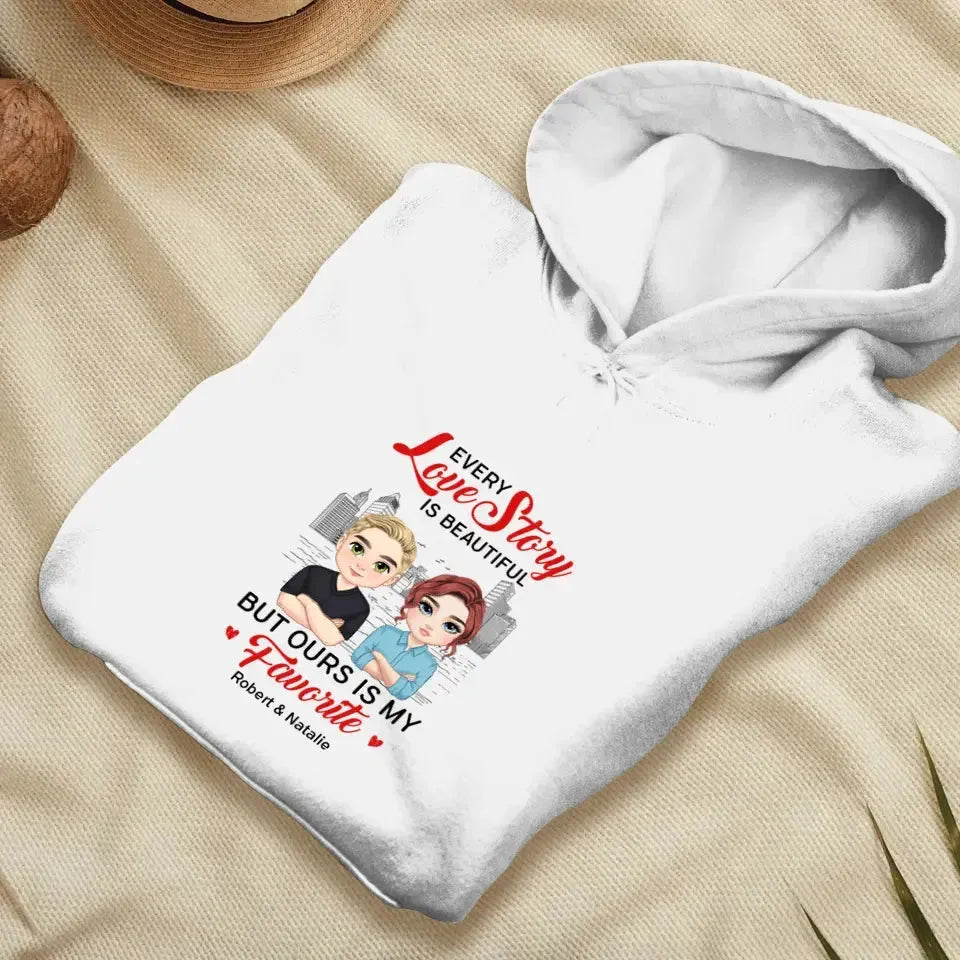 Every Love Story Is Beautiful - Personalized Gifts for Couples - Unisex Hoodie