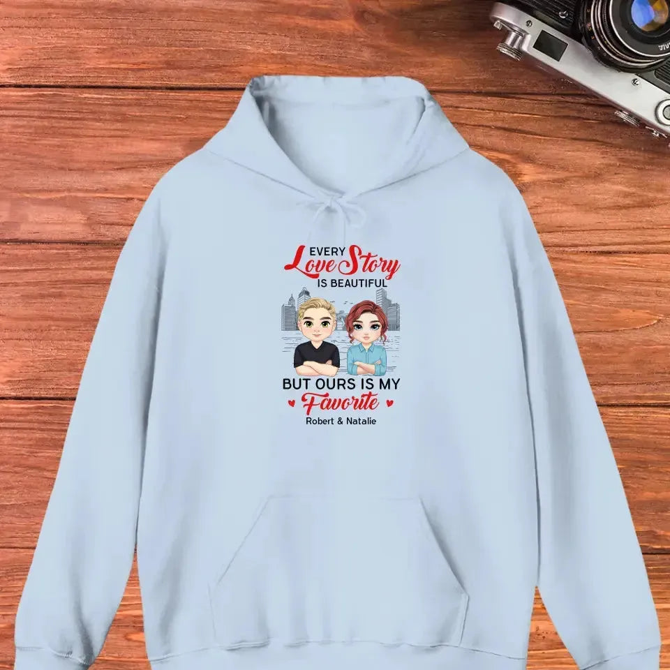 Every Love Story Is Beautiful - Personalized Gifts for Couples - Unisex Hoodie