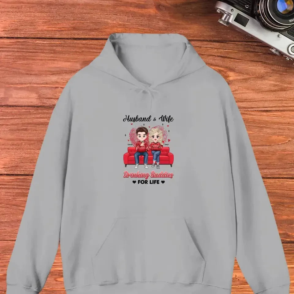 Drinking Buddies For Life - Personalized Gifts for Couples - Unisex Hoodie