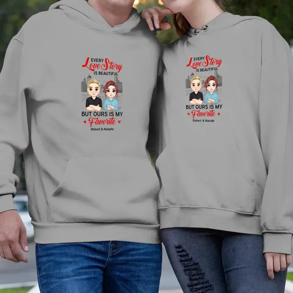 Every Love Story Is Beautiful - Personalized Gifts for Couples - Unisex Hoodie