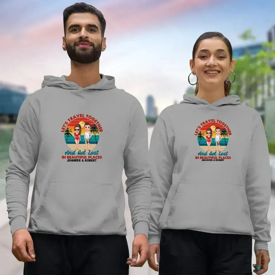 You Are My Home & My Adventure - Personalized Gifts For Couples - Unisex Hoodie