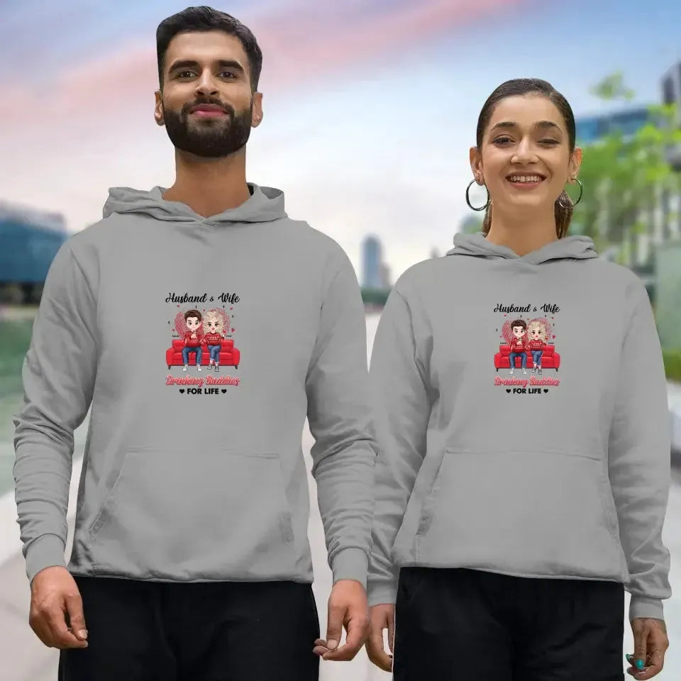 Drinking Buddies For Life - Personalized Gifts for Couples - Unisex Hoodie