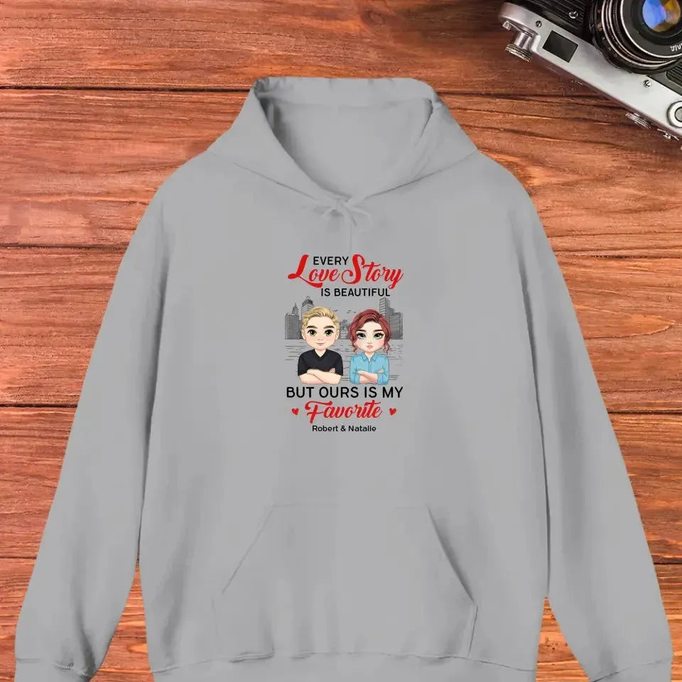 Every Love Story Is Beautiful - Personalized Gifts for Couples - Unisex Hoodie