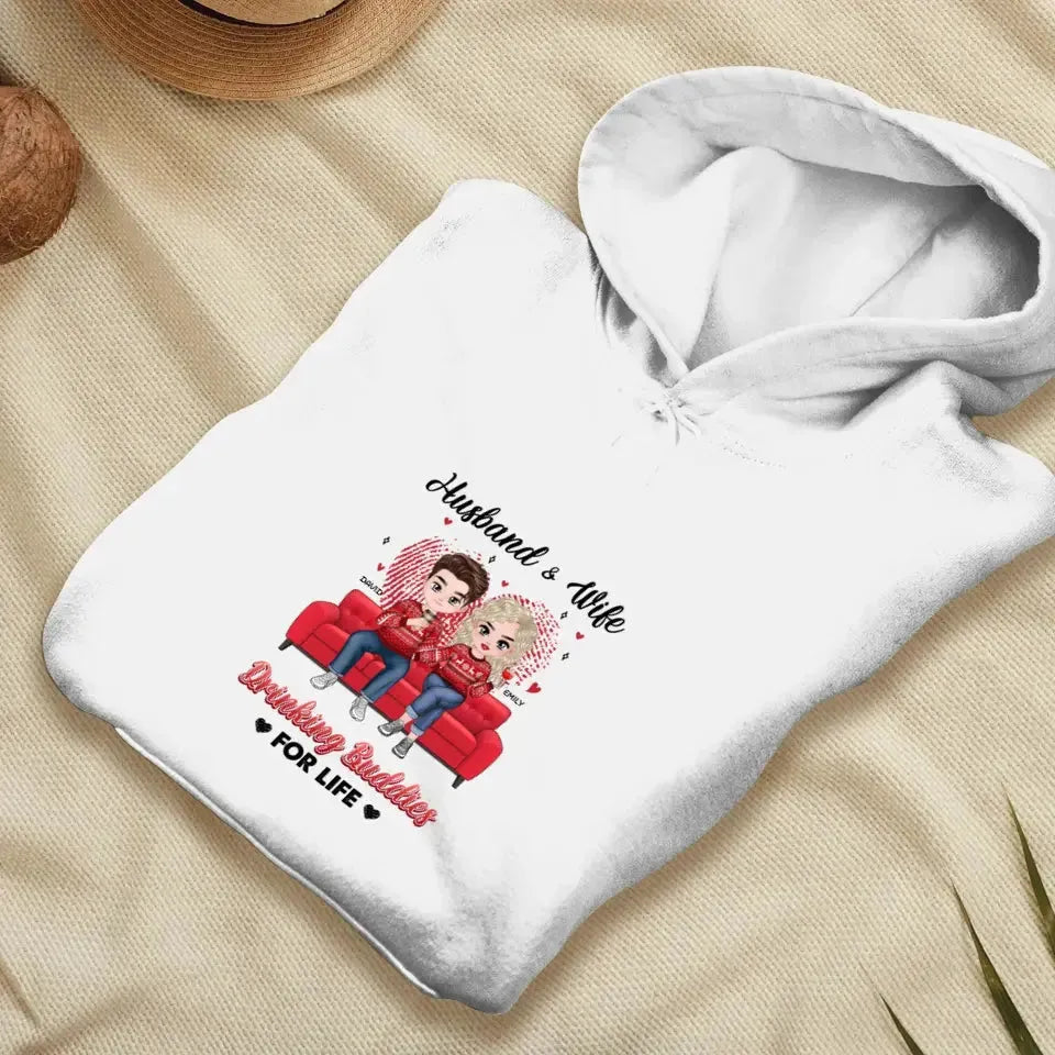 Drinking Buddies For Life - Personalized Gifts for Couples - Unisex Hoodie