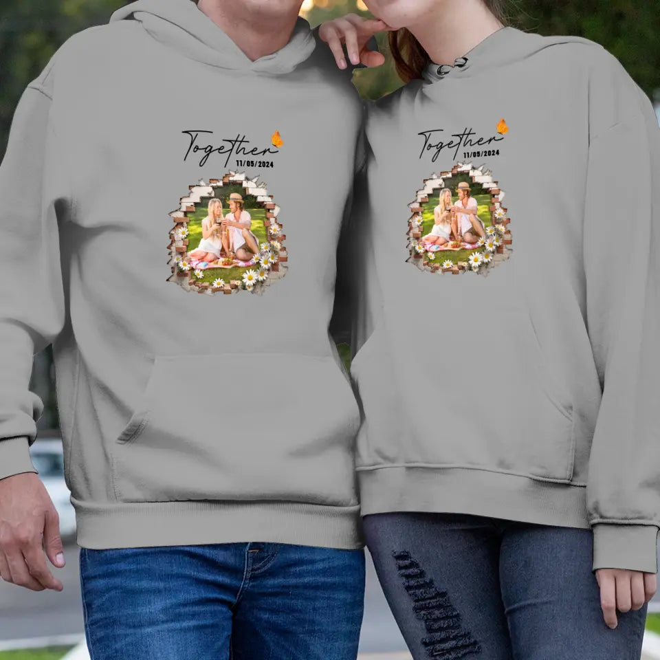 Better Together - Custom Photo - Personalized Gifts for Couples - Hoodie