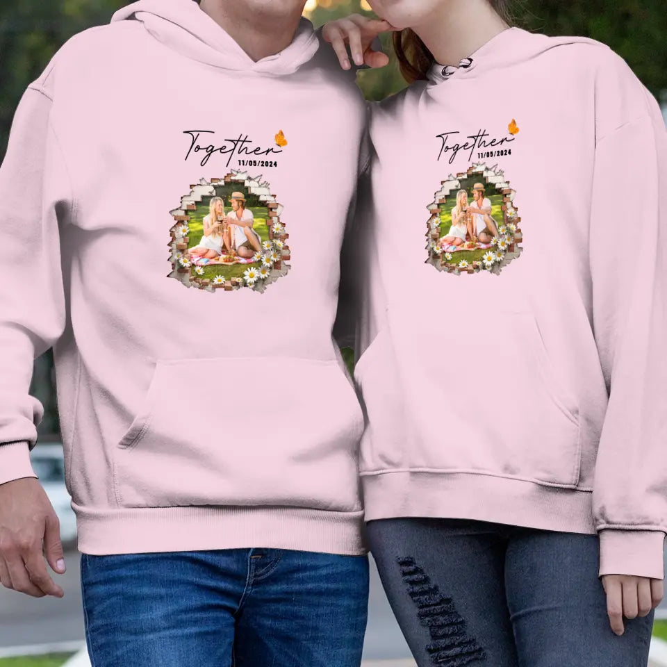 Better Together - Custom Photo - Personalized Gifts for Couples - Hoodie