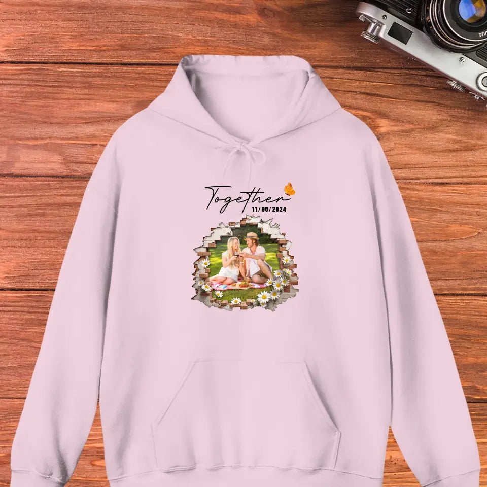 Better Together - Custom Photo - Personalized Gifts for Couples - Hoodie