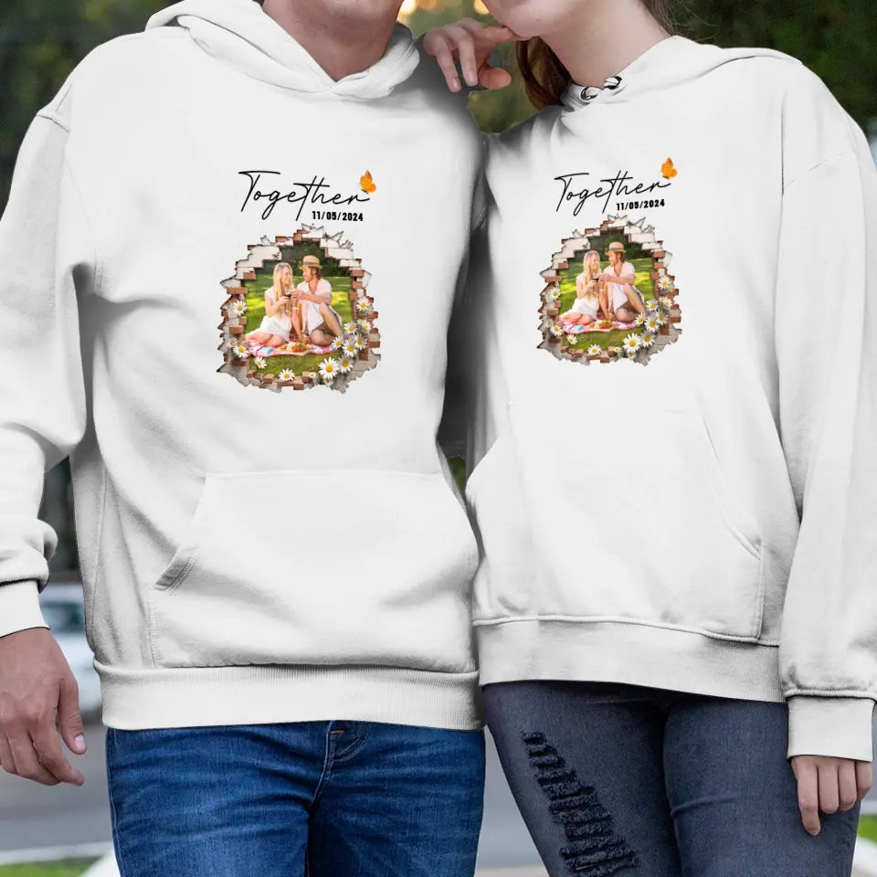 Better Together - Custom Photo - Personalized Gifts for Couples - Hoodie