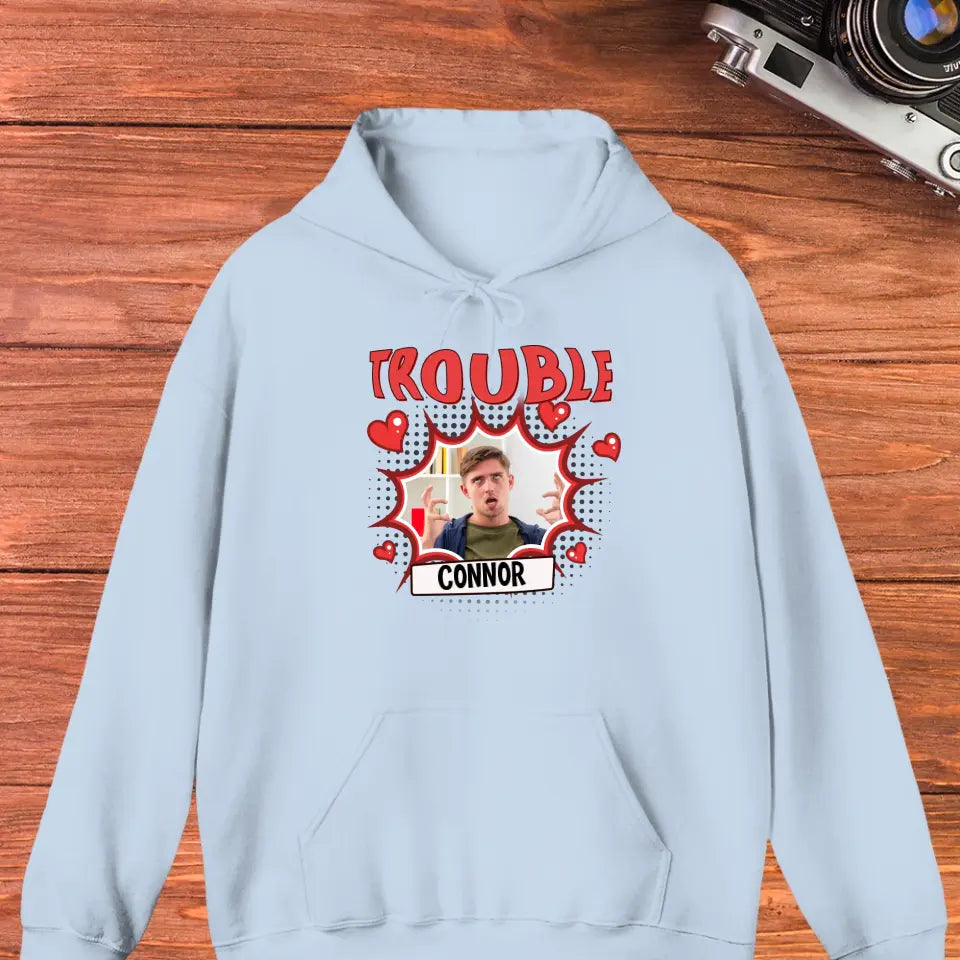 Where I Go Trouble Follows - Personalized Gifts For Couples - Unisex Hoodie