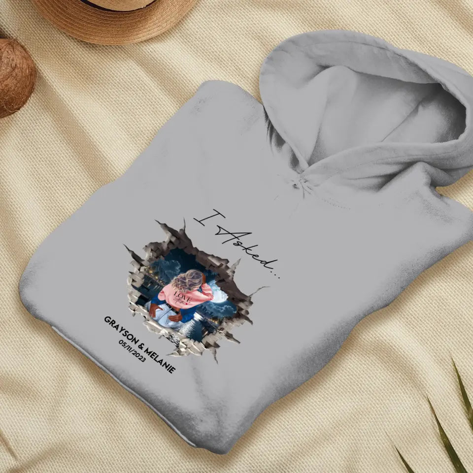 I Said Yes - Custom Photo - Personalized Gifts for Couples - Unisex Hoodie