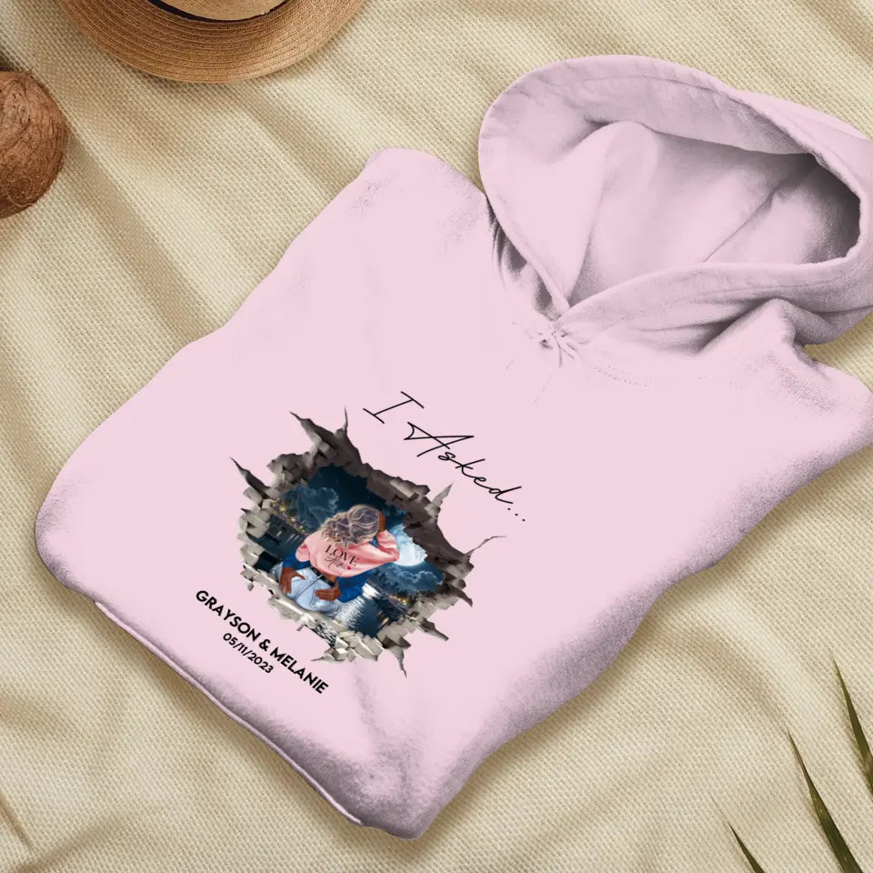 I Said Yes - Custom Photo - Personalized Gifts for Couples - Unisex Hoodie