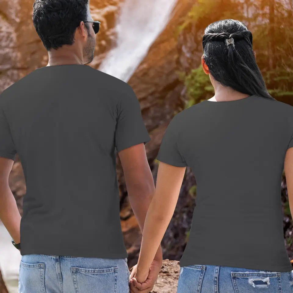 I Asked - Custom Photo - Personalized Gifts for Couples - Unisex T-Shirt