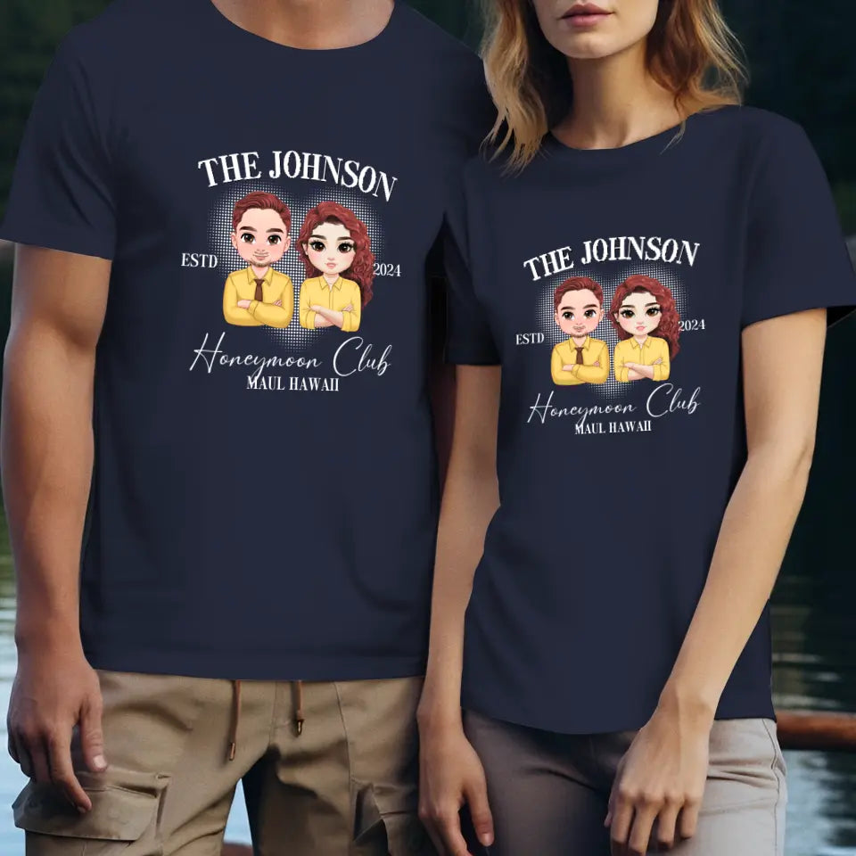 Honeymoon Club - Custom Year - Personalized Gifts For Couple - T-Shirt