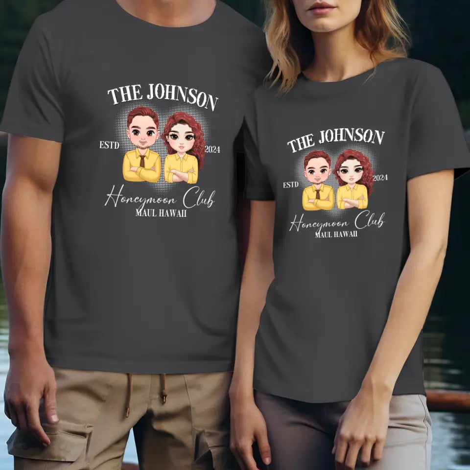 Honeymoon Club - Custom Year - Personalized Gifts For Couple - T-Shirt