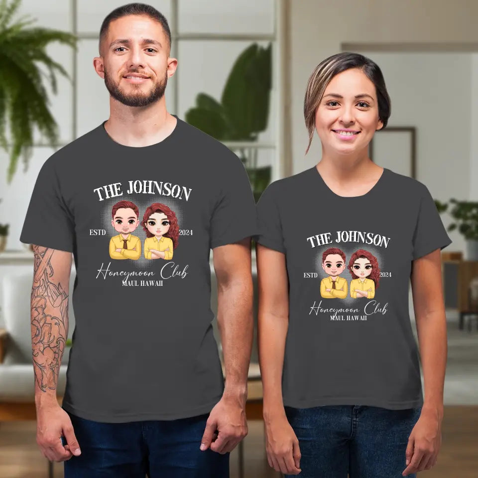 Honeymoon Club - Custom Year - Personalized Gifts For Couple - T-Shirt