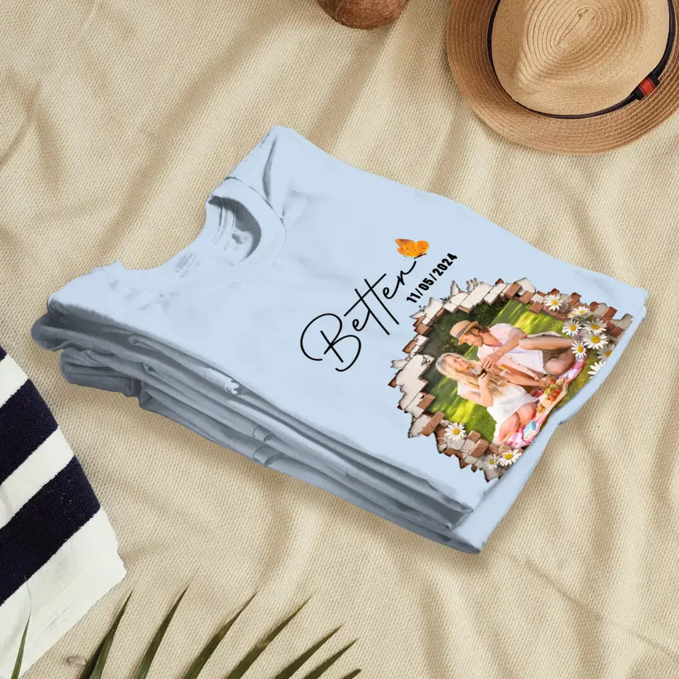 Better Together - Custom Photo - Personalized Gifts for Couples - T-Shirt