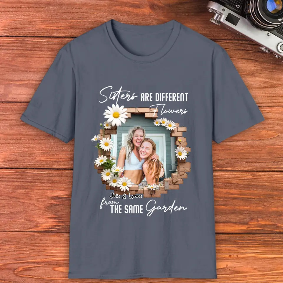 From The Same Garden - Custom Photo - Personalized Gifts For Bestie - T-Shirt