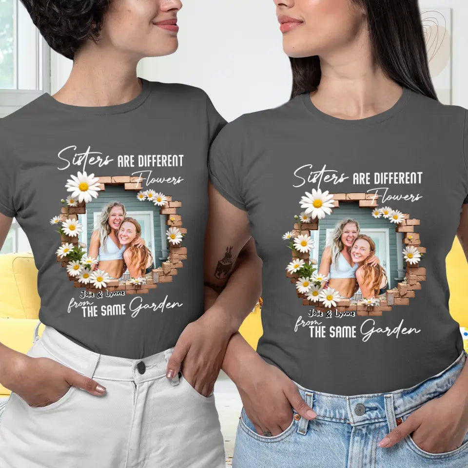 From The Same Garden - Custom Photo - Personalized Gifts For Bestie - T-Shirt