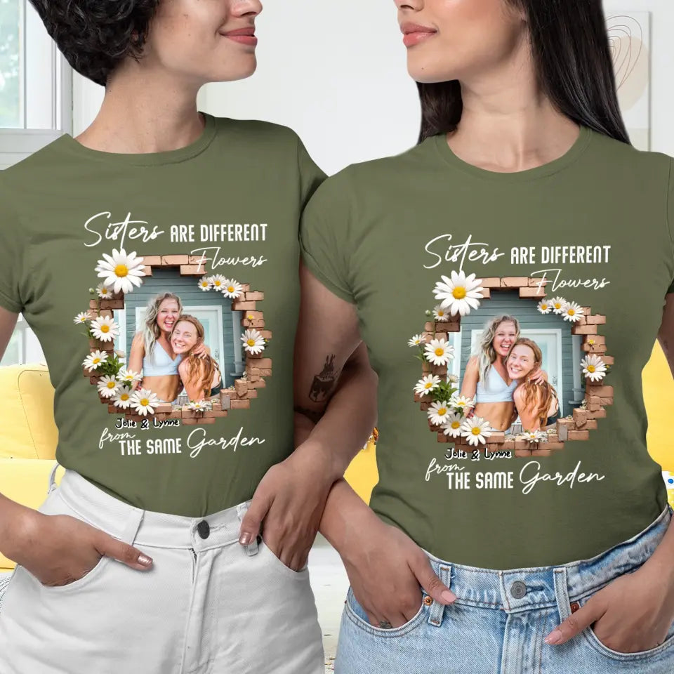 From The Same Garden - Custom Photo - Personalized Gifts For Bestie - T-Shirt