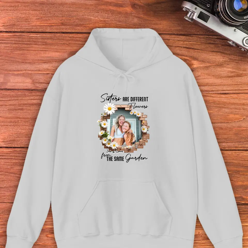 Sisters Are Different Flowers - Custom Photo - Personalized Gifts For  Bestie - Sweater