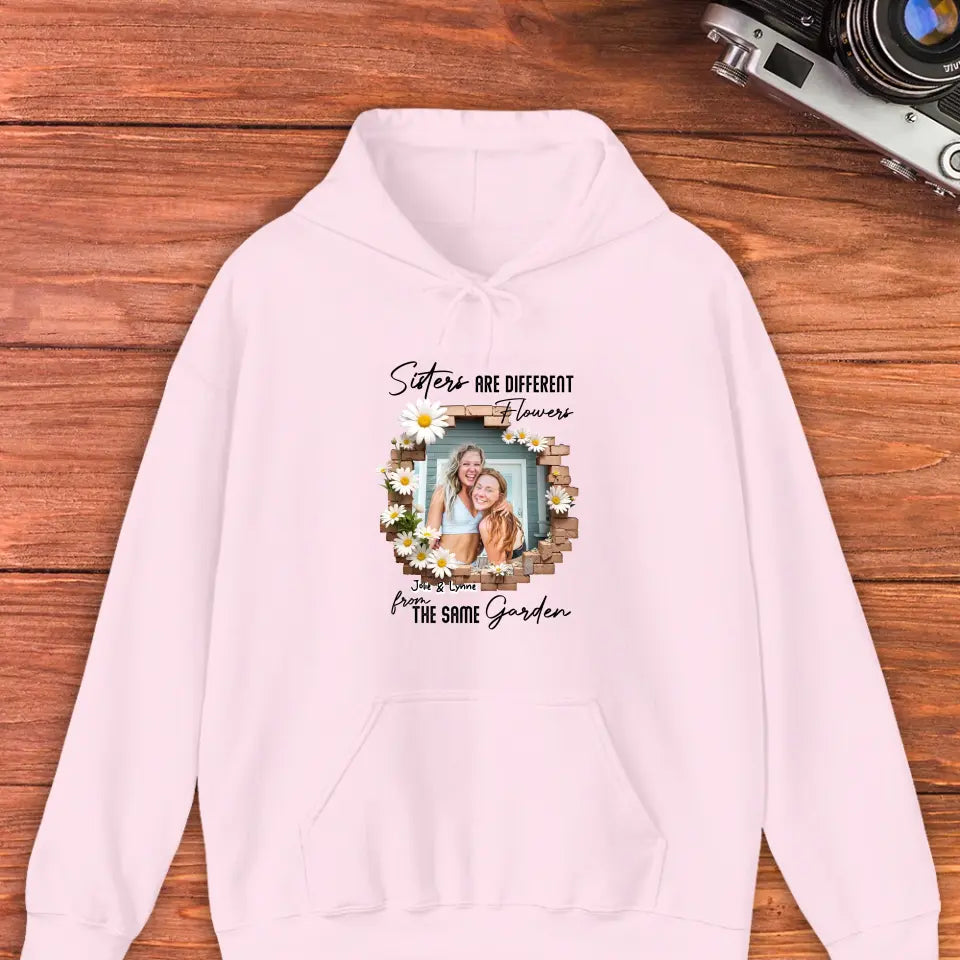 Sisters Are Different Flowers - Custom Photo - Personalized Gifts For  Bestie - Sweater