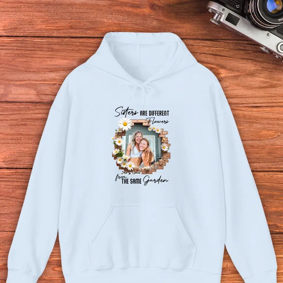 Sisters Are Different Flowers - Custom Photo - Personalized Gifts For  Bestie - Sweater