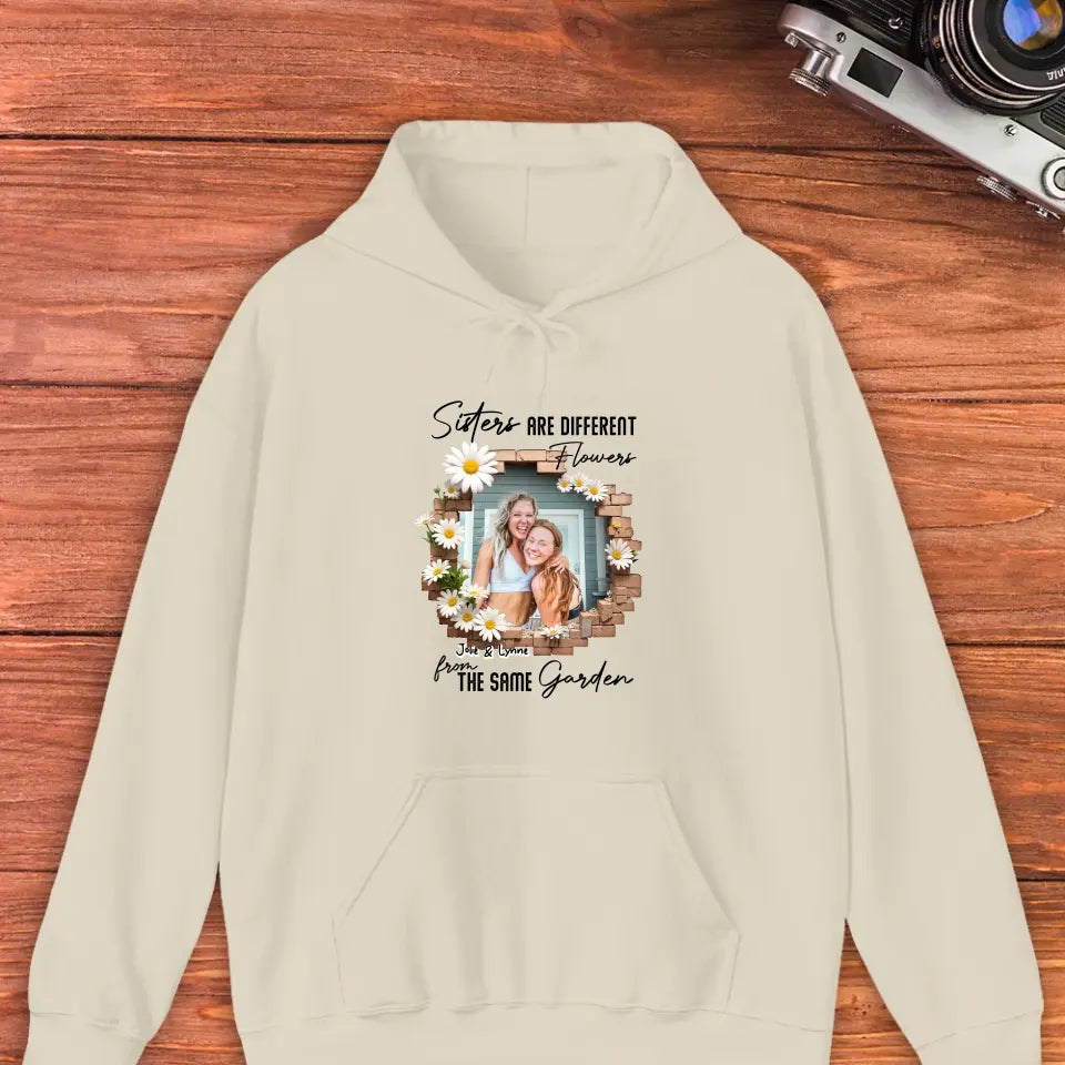 Sisters Are Different Flowers - Custom Photo - Personalized Gifts For  Bestie - Sweater