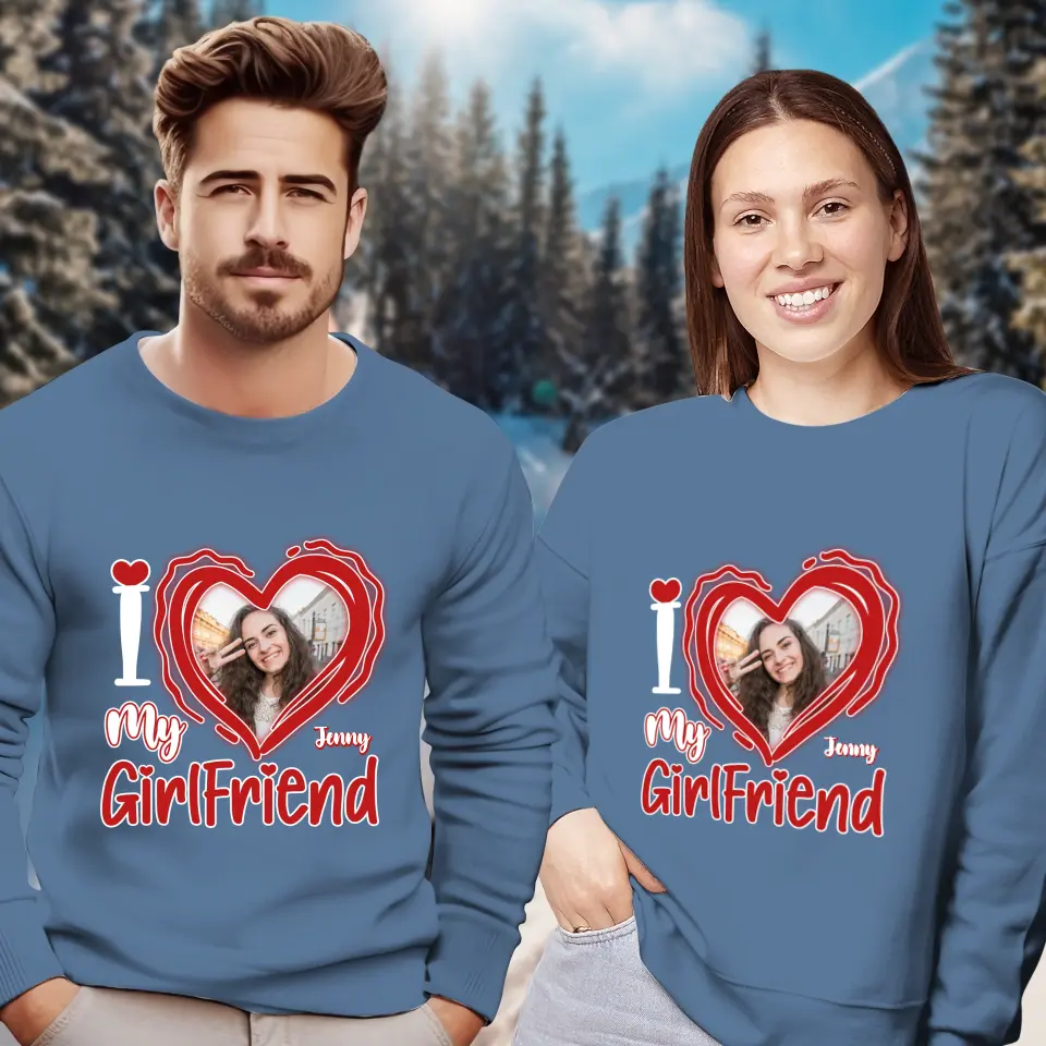 I Love My Girlfriend - Personalized Gifts For Couples - Unisex Sweater