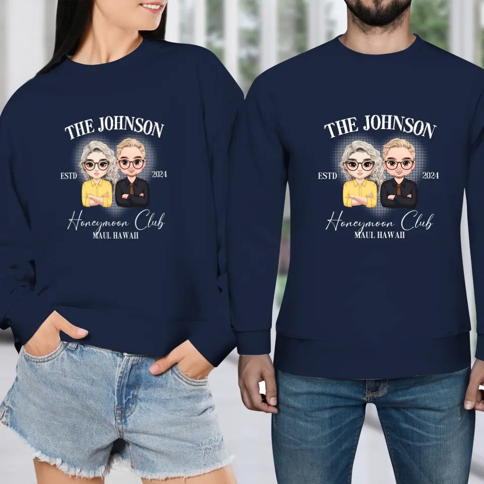 Honeymoon Club - Custom Year - Personalized Gifts For Couple - Sweater