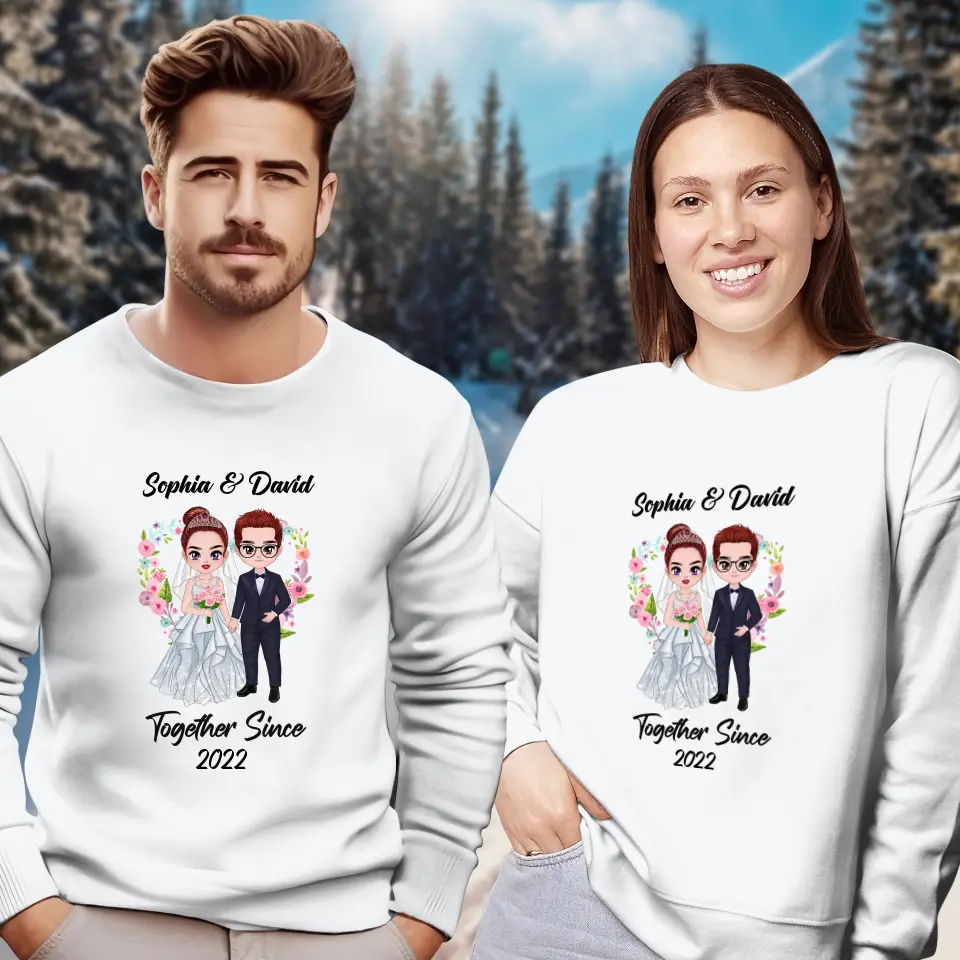 Together Since - Custom Anniversary - Personalized Gifts for Couples - Unisex Sweater