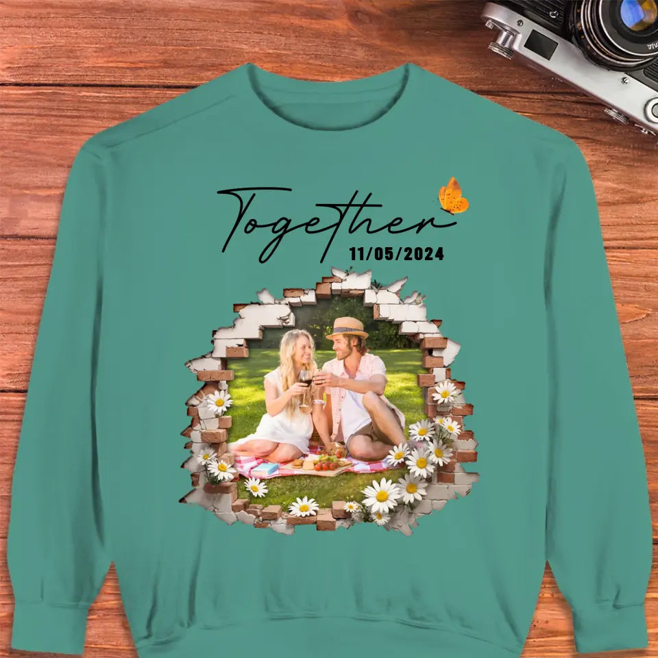 Better Together - Custom Photo - Personalized Gifts for Couples - Sweater