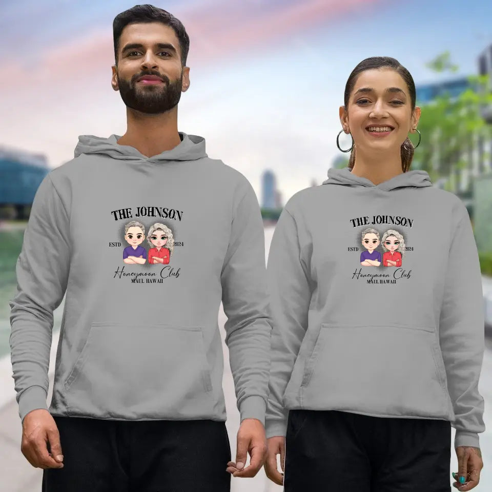 Honeymoon - Custom Year - Personalized Gifts For  Couple - Hoodie