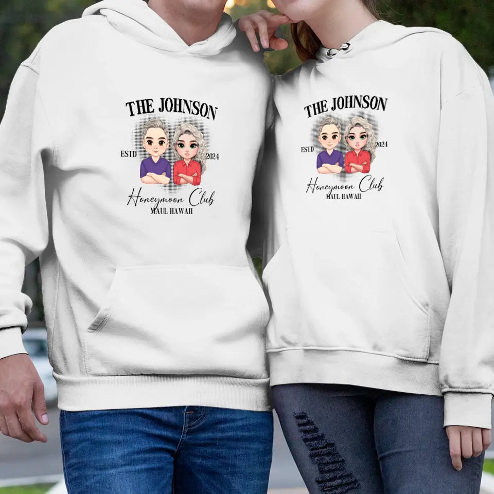 Honeymoon - Custom Year - Personalized Gifts For  Couple - Hoodie