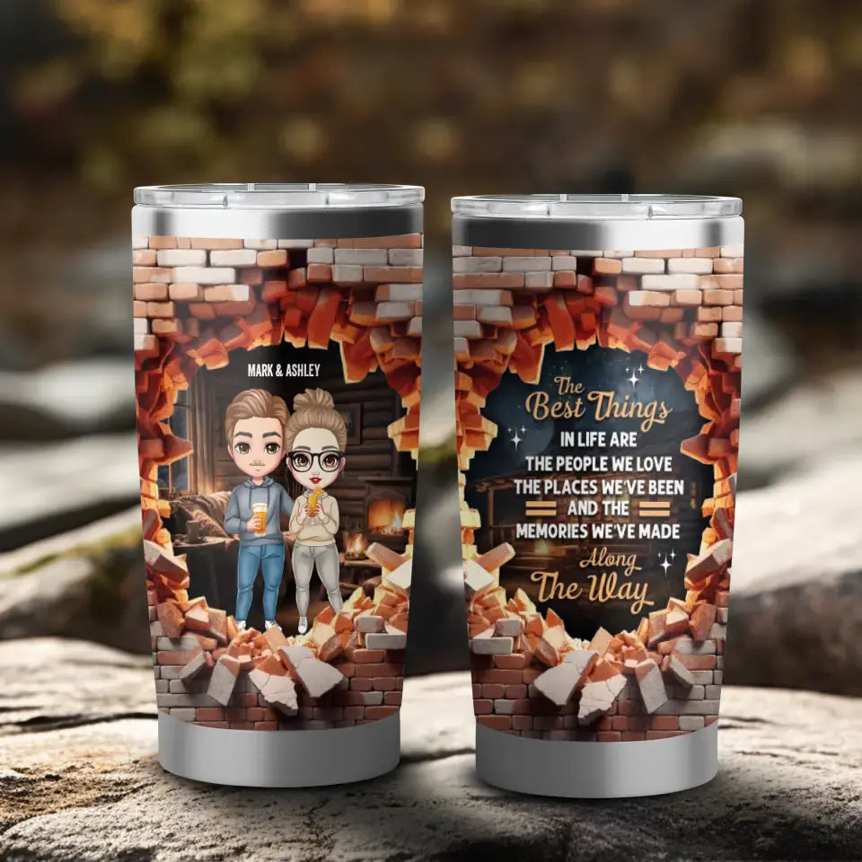 The Best Time Ever - Custom Name - Personalized Gifts For Couple - 20oz Tumbler