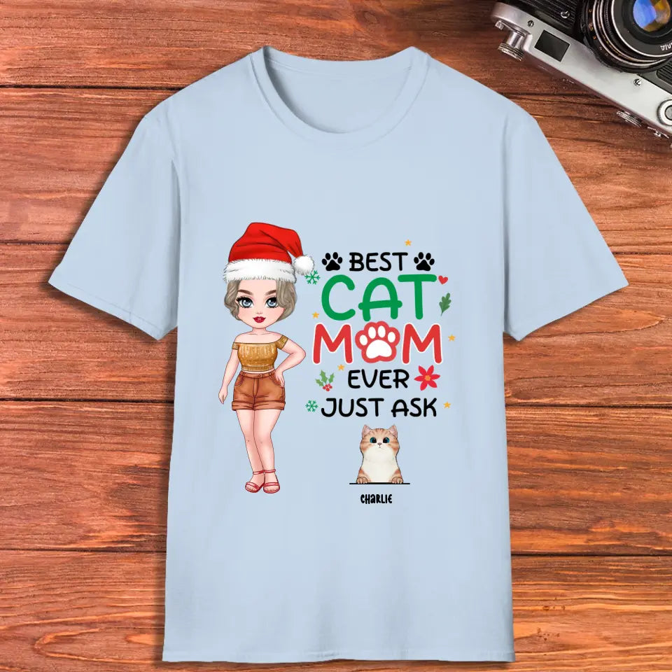 Best Cat Mom Ever, Just Ask -  Custom Animal - Personalized Gift For Cat Lovers - Sweater