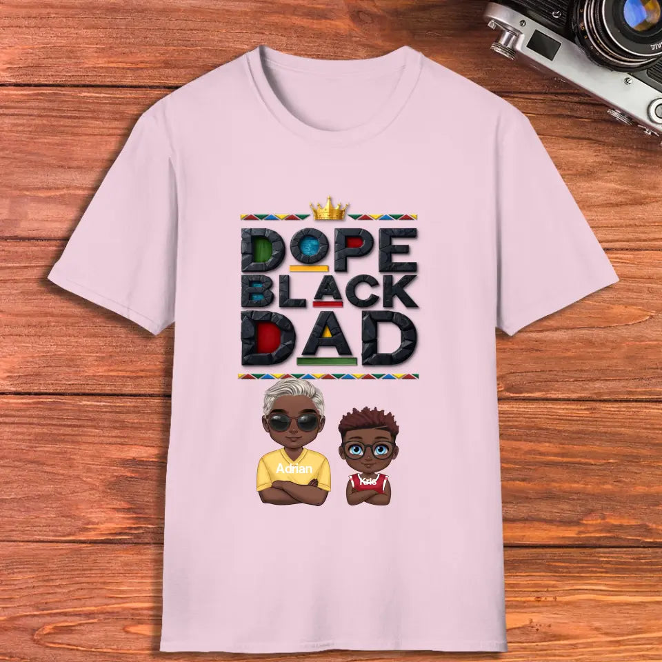 Dope Black Dad - Personalized Gifts For Dad - Unisex T-shirt