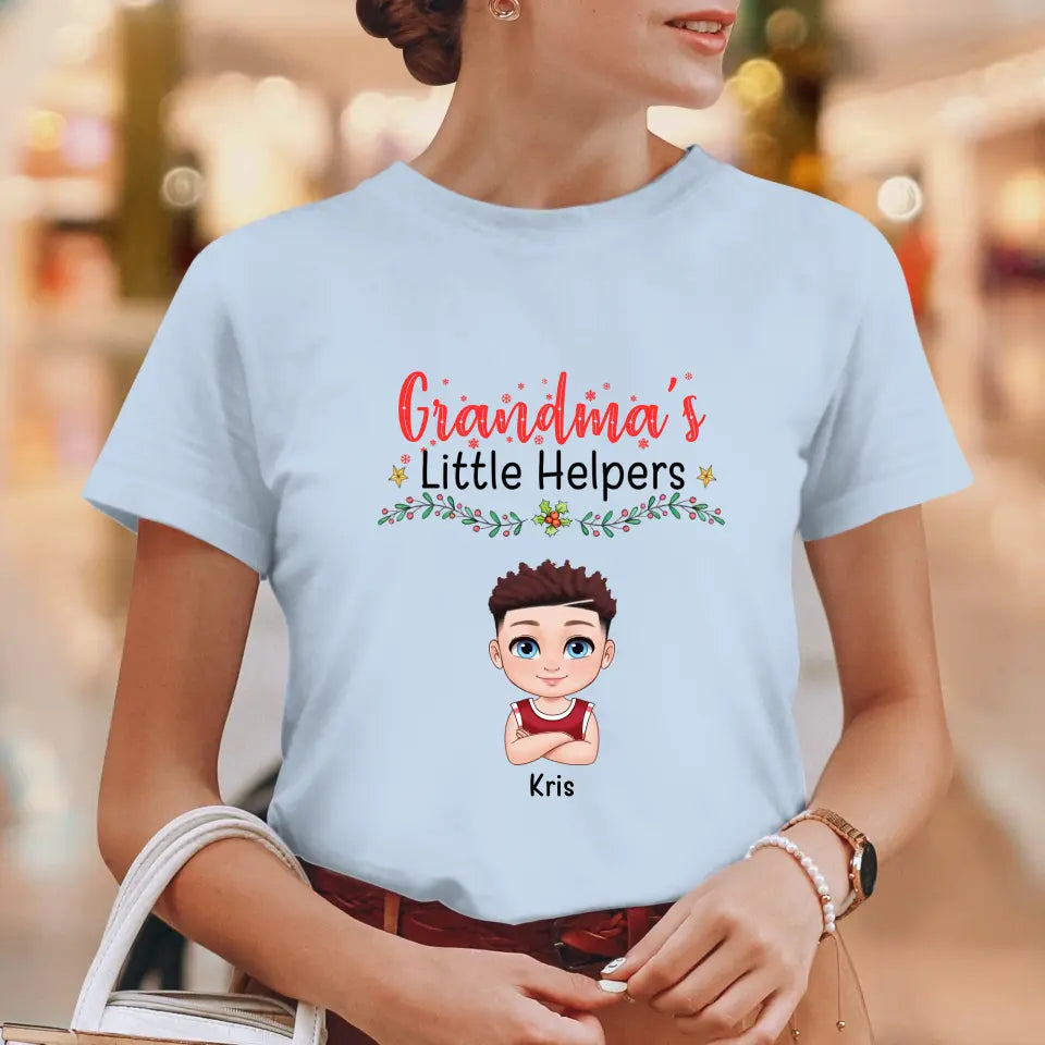 Grandma's Little Helpers - Personalized Gifts For Grandparents - Unisex T-shirt