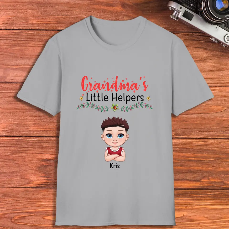 Grandma's Little Helpers - Personalized Gifts For Grandparents - Unisex T-shirt