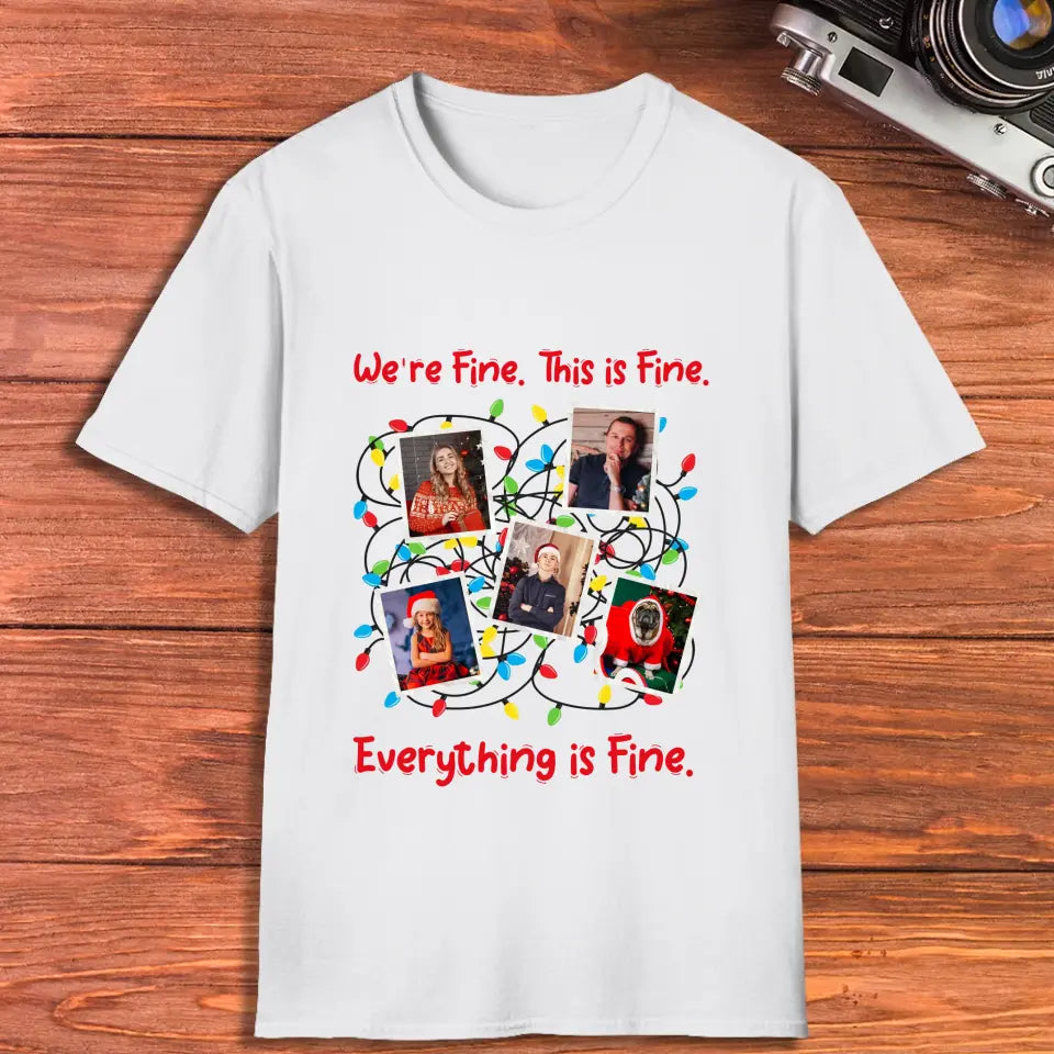 We Are Fine This Is Fine - Custom Photo - Personalized Gift For Family - Sweater